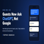 Smartphone showing an AI assistant recommending hotels, illustrating how hotels get found in AI search